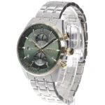 1514195-hugo-boss-watch-5bar-men-green-dial-stainless-steel-metal-silver-strap-quartz-battery-analog-chronograph-skytraveler