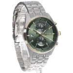 1514195-hugo-boss-watch-5bar-men-green-dial-stainless-steel-metal-silver-strap-quartz-battery-analog-chronograph-skytraveler