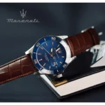 r8851100004-maserati-patterned-dial-watch-men-water-resistant-100meters-blue-leather-brown-strap-quartz-battery-analog-three-hand-competizione