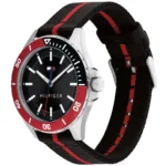 1792010-tommy-hilfiger-watch-men-black-dial-fibers-strap-quartz-battery-analog-three-hand-logan (1)-2-outlet90-com
