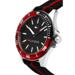 1792010-tommy-hilfiger-watch-men-black-dial-fibers-strap-quartz-battery-analog-three-hand-logan (1)-2-outlet90-com