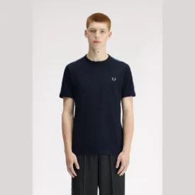 فريد بيري تي شيرت contrast tape ringer t-shirt
