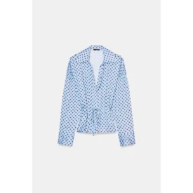 زارا قميص ZARA Polka Dot Satin Shirt
