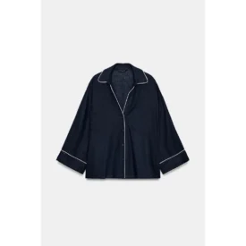 زارا قميص Linen Blend Shirt