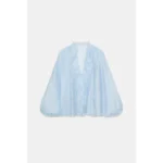زارا قميص ZARA Ruffled Polka Dot Blouse
